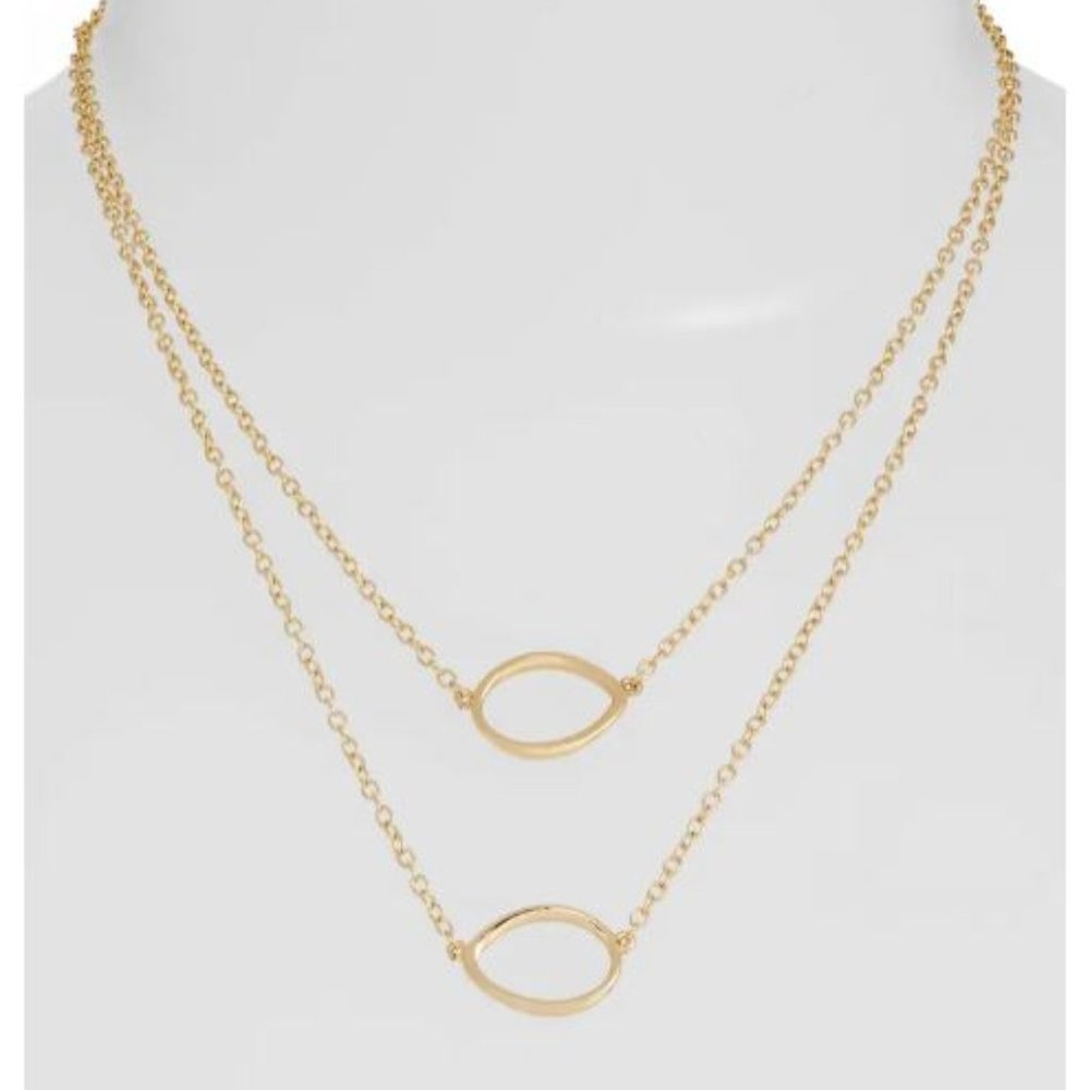 Halogen Dual Strand Pendant Necklace